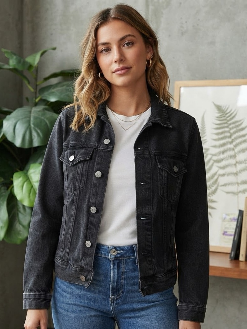 H&M Black Denim Jacket
